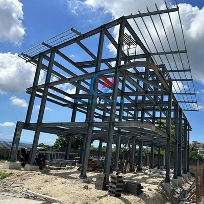 Bangunan Baja Multi-Lantai Modular Struktur Baja Disesuaikan Pabrik Gudang