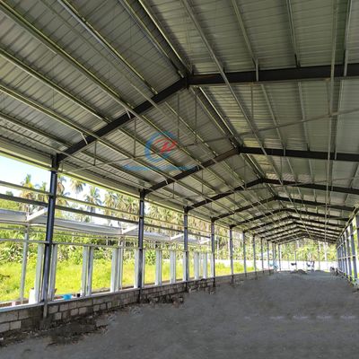 Struktur Baja Prefabrikasi Rumah Unggas Mudah dibersihkan Untuk Peternakan Babi