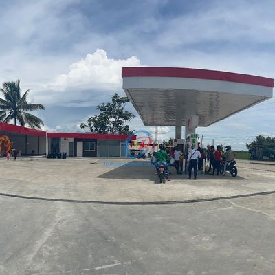 Struktur Baja Prefab yang awet Canopy Ukuran Disesuaikan Sertifikasi CE Aisc