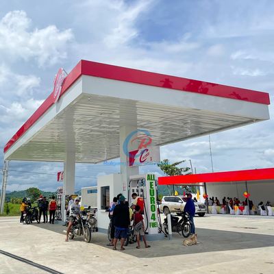 Gempa tahan logam Canopy Prefabrikasi, Modern Steel Bangunan Canopy