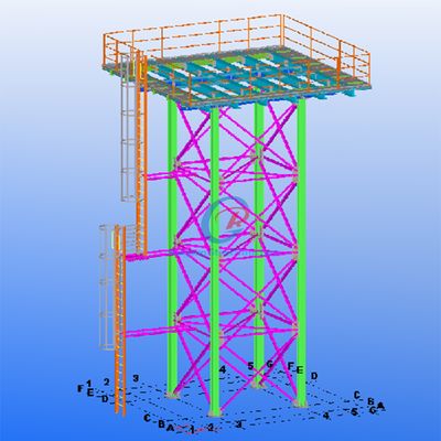 10000 Liter Struktur Baja Tangki Air Menara, Tangki Penyimpanan Air Galvanized