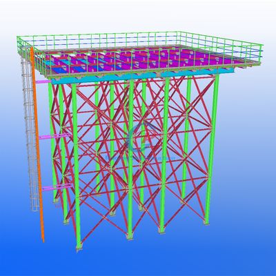 Struktur Baja Modular Menara Air Mudah Mengumpulkan Tangki Penyimpanan Air Tawar Baja