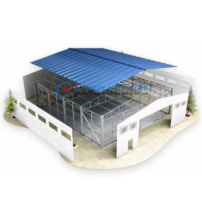 Bangunan Baja Panjang Jelas, Arsitektur Konstruksi Baja Tanpa Kolom Pendukung Interior