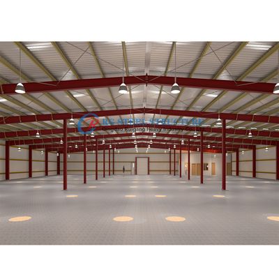 Struktur baja prefabrikasi ringan Gedung gudang Desain khusus