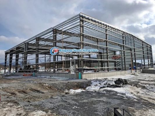 Hot Dip Galvanized Prefab Steel Structure Metal Warehouse Bangunan Industri