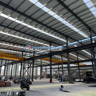 Cepat Instal Bangunan Prefab Struktur Baja Gudang Galvanis