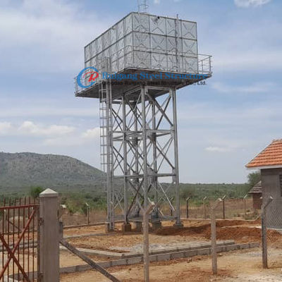 Tangki Air Tinggi GRP dengan Tangki Air Menara Baja