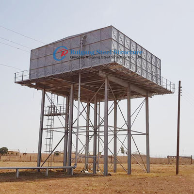 Struktur Baja Stand Tangki Air Atau Tangki Reliance Dengan Menara Tangki Tinggi Disesuaikan Dirancang