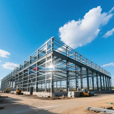 Custom Steel Structure Warehouse Prefabricated tahan lama 50+ tahun