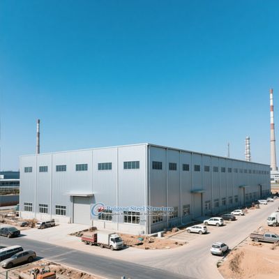 Gedung Gudang Struktur Baja Pracetak yang Disesuaikan dengan Panel Berinsulasi dan Baja Ringan