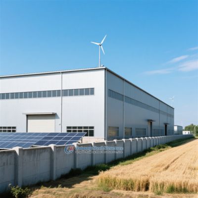 Gudang Struktur Baja Custom dengan Galvanized atau Cat Finish