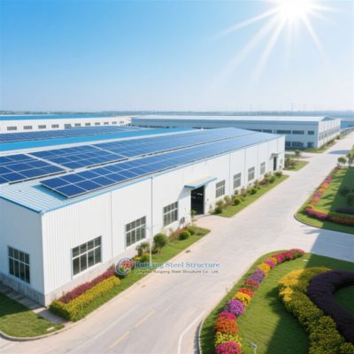 Gudang Struktur Baja Kustom Desain Modern Ringan