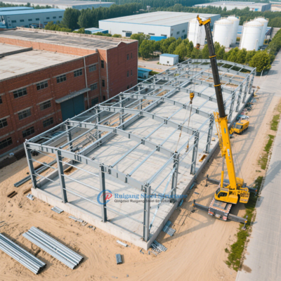 Bangunan Struktur Baja PEB Modular Untuk Logistik Dengan Panel Dinding Dan Atap Berkualitas Tinggi