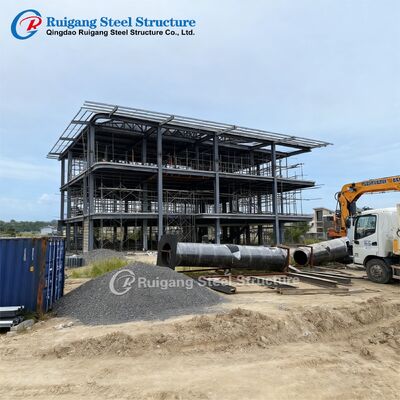 Beban Angin Hingga 300 km/jam Bangunan Baja Bertingkat dengan Galvanisasi Hot-Dip dan Kelas Baja Q355/Q235