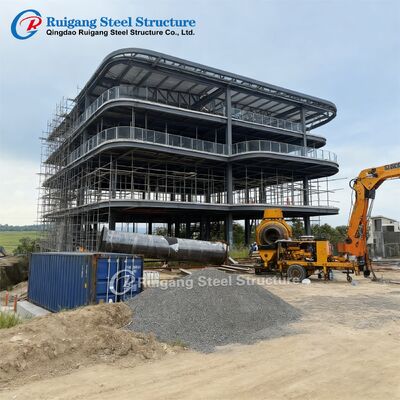 Bangunan Baja Multi-Lantai dengan Struktur Baja Prefabrikasi untuk Beban Angin Hingga 300 km/jam dan Galvanisasi Hot-Dip Menggunakan Kelas Baja Q355/Q235