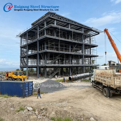 Gedung Struktur Baja Ringan Prefabrikasi Multi-Lantai Gudang Prefab Logam Bengkel